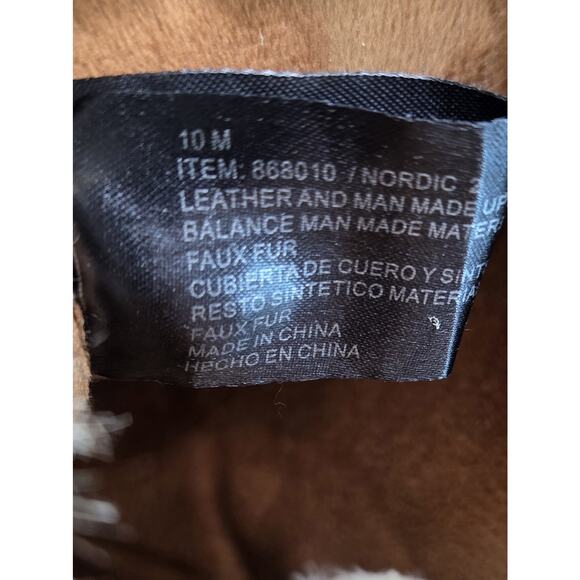 KHOMBU Nordic 2 Snow Boots Womens Size 10 Brown Suede Rubber Winter Faux Fur - Picture 9 of 13